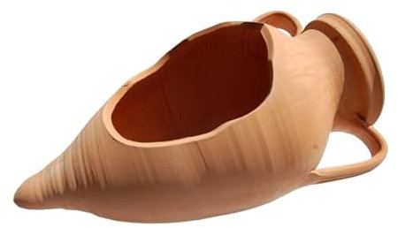 Le Terrecotte di Cassiano Fabio Amphore mit geschnitzter Spitze aus Terrakotta cm 40