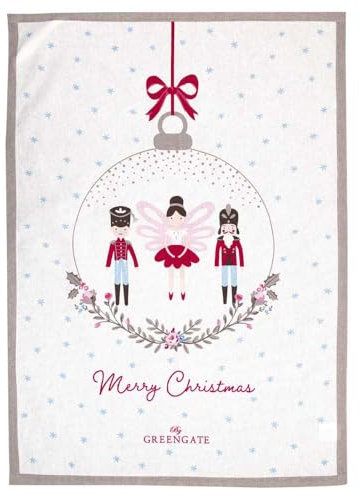 GreenGate Cindarella Geschirrtuch White Bedruckt 70x50cm