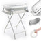 Faltbare Babywanne mit Gestell – XXL Baby Badewanne mit Ständer, Thermometer 2.0, Badesitz & Ablaufsystem – Perfekt für die Dusche – Ab Geburt bis 3 Jahre – Ideal als Baby Geschenk