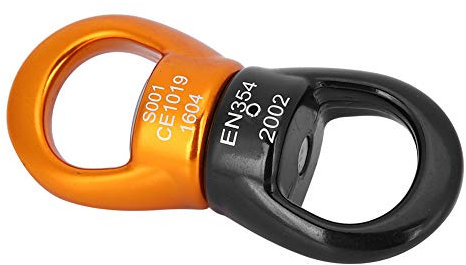 TIKATARER Schaukelwirbel, Drehclip aus AluminiumLegierung, Outdoor-Klettern, Universelle Raddrehung, Fester Anschluss