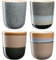 LEONARDO HOME Juego de 4 tazas de café Roma, capacidad 330 ml, vasos modernos sin asa, hechos a mano de cerámica de alta calidad, apilables, diseño coordinado, multicolor, 025441