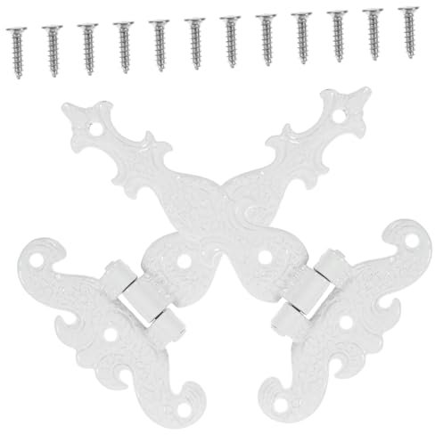 HOMOCONO 2stücke Extra Heavy Duty Vintage Stil Türscharniere Aus Eisen Robuste Gartentürbeschläge Für Holztore Scheunentore Und Zäune Einfache Montage Langlebig Und Stilvoll