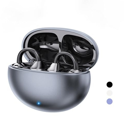 CATGIFF Écouteurs Bluetooth sans Fil, Écouteurs Sport, Bluetooth 5.4, 8 Heures d'autonomie, Léger et Stable Seulement 4.3 g, Casque à Clip Ouverts, Adapté au Sport et à la Course à Pied, Noir