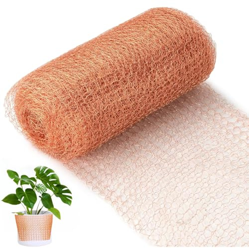 IGTOPS Schneckennetz Kupfer,Kupferband Gegen Schnecken Mäuse, Schneckenzaun Schneckenschutz für Hochbeet Pflanzen,Kupfernetz Zaun für Garten Schneckenabwehr,Mader Abwehr (127mm*10m)