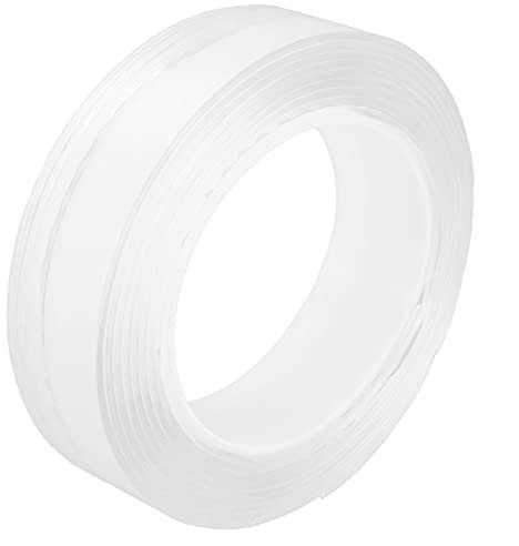 Baxnore Nastro adesivo a doppia facciale forte non tracce non lavabile nastro di montaggio trasparente per decorazioni per la casa e materiale PU di stile per la casa 30 mm x rotolo