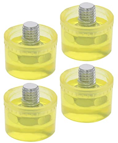 Holibanna Rubber Mallet Heads Replacement Set, Shock-Resistant 25mm Rubber Hammer Tips for Flooring and Woodworking, 4pcs Sturdy Striking Hammer Heads for Handheld Mallets