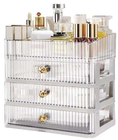 Espositore cosmetico - Torre in acrilico, scatola compatta per vanità | Organizzatore per trucco a più carichi contiene una spazzola per lozione per rossetto Skincare Si adatta facilmente ai bagni