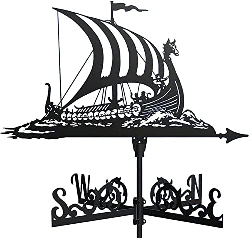 Wetterfahne aus Metall, für Segelschiff, Wetterfahne, Dachhalterung, Fahrtrichtungsanzeige, Wetterhahn-Messwerkzeug, Dach, Bauernhof, Garten, Pavillon