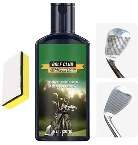 Golf Club Cleaner - Golf Club Rust Remover,120ml Paste with Sponge Scratch Remover Compound for Brass Copper Metal Aluminum Restoring Cleaning Polishing