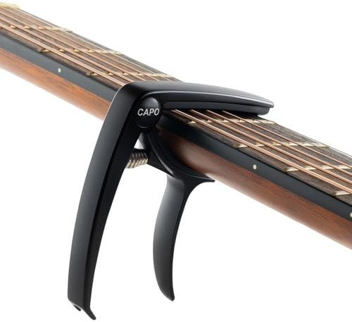Guitar Capo, HooztPro Capo for Acoustic and Electric Guitars, acoustic guitar 6 string, Electric guitar capo, Kapo, Guitar capos(Black).