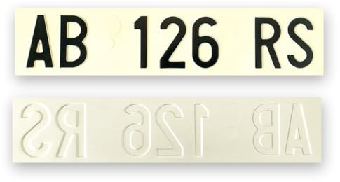 Targhe Storiche srl Targa Personalizzata - Modello Posteriore dal 1995 al 1997 - Lettere e Numeri in Rilievo, Incisa su Alluminio Catarifrangente, Made in Italy [Antichizzata]