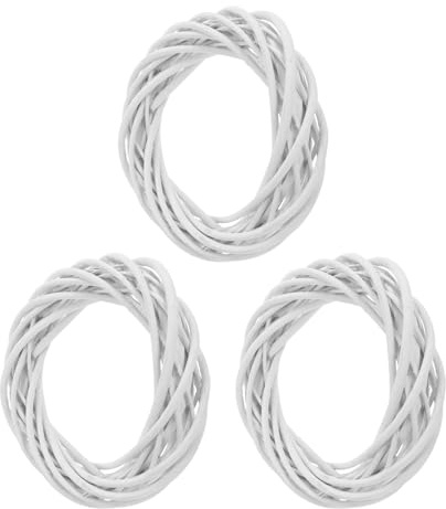 Gadpiparty Lot de 3 Couronnes de Vigne Naturelle 20 Cm Couronne de Branches de Vigne Blanche Épaisse pour Décoration Mariage Loisirs Créatifs ’Automne