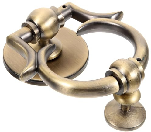 STAHAD Aldaba Clásica de Puerta Delantera de Aleación de Zinc para Decoración de Hogar Exterior, Llamador de Puerta Antigua para Entrada Principal