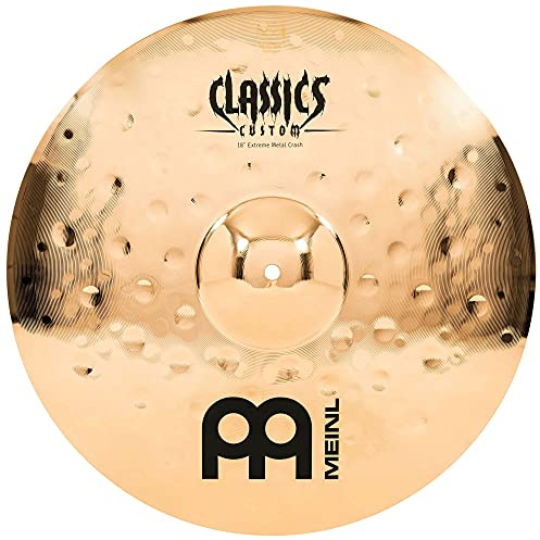 Meinl 18 Crash Cymbal - Classics Custom Extreme Metal - Made in Germany, 2-YEAR WARRANTY (CC18EMC-B)