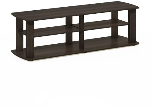 Furinno Nelly Meuble TV pour Centre de Divertissement Jusqu'à 49 pouces, Brun Foncé