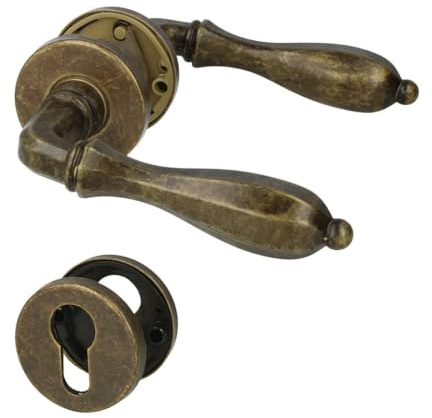 Lienbacher Türdrücker aus Messing Mod. SVEZIA Profilzylinder