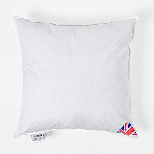 HOMESCAPES Coussin de garnissage en Duvet de Canard et Coton, Coussin à recouvrir 50x50 cm