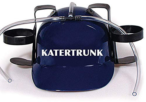 Trinkhelm Spaßhelm mit Printmotiv - Katertrunk - 51628 - versch. Farben zur Wahl Farbe blau