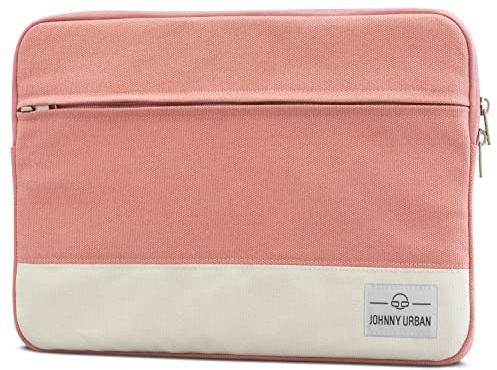 Johnny Urban Funda MacBook Pro 13/MacBook Air (2018) Sleeve Rosa lona Bolso para MacBook Air (2018)/Pro 13, Dell y muchos otros modelos 11 11.6 12 pulgadas Notebook maletín de lona de algodón
