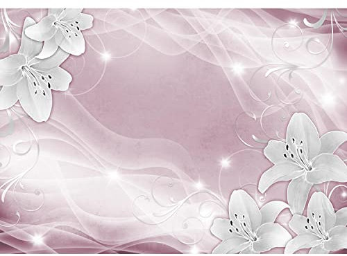 Runa Art Fototapete Blumen Lilien Modern Vlies Wohnzimmer Schlafzimmer - Made in Germany - 308 x 220 cm Rosa 9328010b