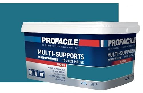PROFACILE Peinture intérieure multi-supports, satin, murs, plafonds, boiseries, radiateurs, sans odeur, plusieurs teintes 2.5 litres