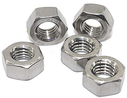 M2.5 100 Stück - V2A Sechskantmuttern DIN 934 / DIN-EN-ISO 4032 Edelstahl A2-70