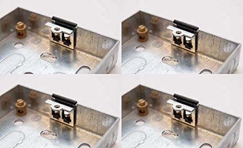 x4 Back Box Repair Clips Replace Damaged Threads or Lugs on Installed Electrical Metal Back Pattress Boxes