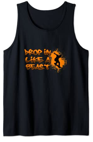 Drop in Skateboard Waveboard Longboard Skater Tank Top