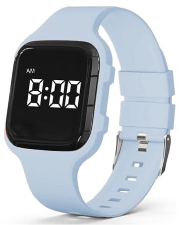e-vibra Montre d'alarme vibrante, montre d'entraînement au pot étanche Montre de rappel médical avec minuterie (Blue Haze)