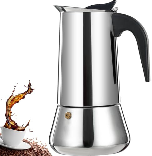 DITOSH 12 Cup Stovetop Espresso Maker Stainless Steel Moka Pot Espresso Maker Percolator Italian Coffee Maker Capable Mocha Coffee Machine Cafe Classic Maker for Home and Camping 600ml 20oz