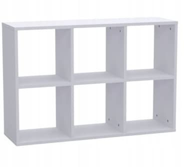 bracia mebelek KLX Würfelregal Weiß 2x3 – Regal Würfel with 6 Fächern - Raumteiler Regal 100 x 67.4 cm - Bücherregal für Wohnzimmer und Büro