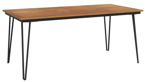 vidaXL Gartentisch Haarnadel-Tischbeine 180x90x75 cm Akazie Massivholz