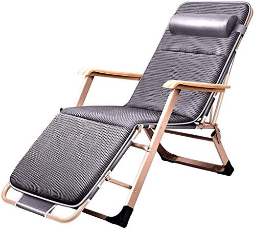 Sillón reclinable Plegable Gravedad Tumbona Tumbona Mecedora Sillón reclinable Cama de jardín Silla reclinable con reposabrazos - Ideal para Patio Jardín Trasero Camping Picnic Playa Relaja