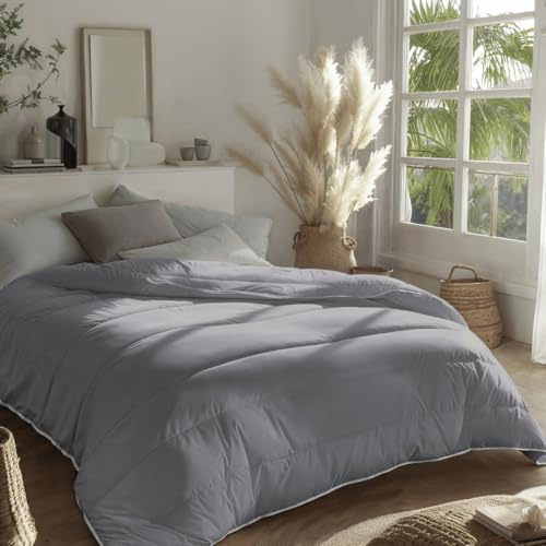 Zelesta Royalbed 135x200 cm 4 Jahreszeiten Decke ohne Bezug – 2-in-1 mit festem Bezug, waschbar & trocknergeeignet, hypoallergen, atmungsaktiv, temperaturregulierend
