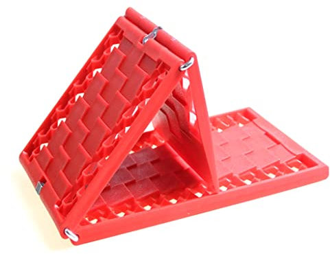 QUNINE Recovery Tracks Reifen-Traktionsmatte, 55,9 x 17,8 cm, Paar Track-Reifenleiter, multifunktional, faltbar, automatische Notfall-Traktionshilfe für Sand, Schnee, Schlamm