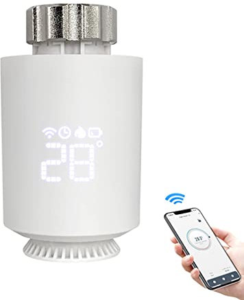 ZTZBFGM Zigbee Smart Home Heizkörperthermostat Mit 3 Adapter WLAN Digitaler Thermostat TRV Zentralheizungssystem Zubehör,Für Tuya Und Alexa,Google Home,1 stücke