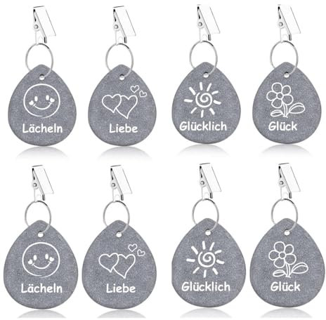 Fenglin-joy Pesi per Tovaglia,8 Pezzi Pesi Tovaglia in Marmo Tovaglie Ciondolo per tovaglia con Morsetto per Festa all'aperto,Picnic,Decorazione da Tavolo Tischdeckenbeschwerer Naturstein