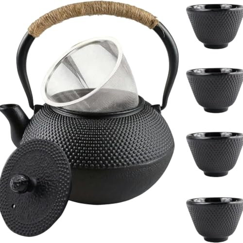 Ensemble de théière en fonte pour la maison, bouilloire pour le camping, gadget de cuisine