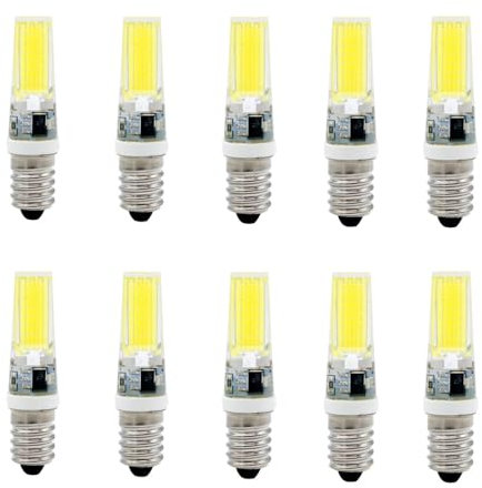 ALIVIM 10 Stück E14 220V 9W LED Glühbirne Spotlight Kronleuchter Möbel Büro Lampe Beleuchtung Innenbeleuchtung,Cold white