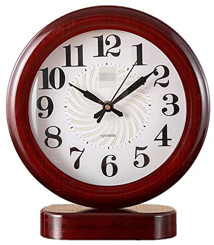Vintage Kaminuhr Antike Manteluhr, stiller europäischer Retro -Schreibtischuhr, Holz dekorative Schreibtischuhr, for Wohnzimmer, Kamin, Büro, Küche, Regal und Heimdekorge Geschenk ( Color : Mahogany )