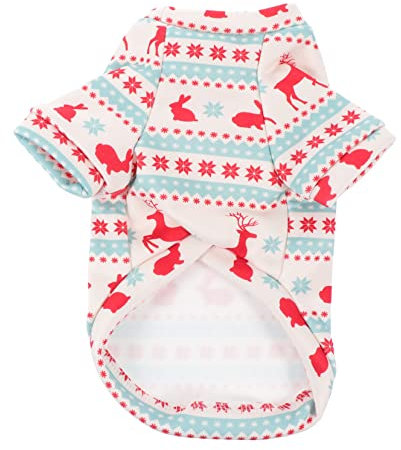 BESPORTBLE 2stücke Weihnachtlicher Hundekostüm Pullover Für Kleine Hunde Lustiges Rentier Design Atmungsaktiv Und Bequem Für Festlichkeiten Und Partys