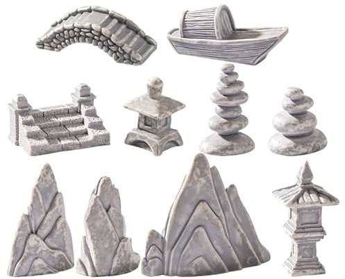 VANZACK Accessoires miniatures pagodes figurines montagnes paysage zen chinois ensemble bricolage décoration