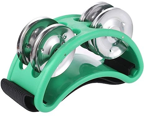 OFFSCH Fuß-tamburin Mit Metallglöckchen Und Abs-gehäuse Elastischer Nylongurt Zum Tragen Melodischer Bei Bewegung