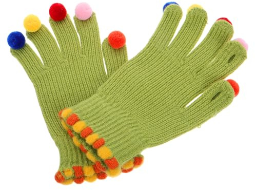 ROMISBABA 1paar Fingerlose Handschuhe Mit Bunten Fellbällen Für Frauen Touchscreen-fähige Winteraccessoires Für Kalte Radfahren Für Outdoor-aktivitäten