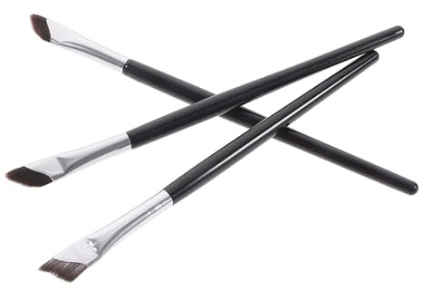 IMIKEYA 3pièces Lot de Pinceaux Eyeliner Biseautés pour Yeux Pinceau Correcteur pour Contour des Yeux et Fard à Paupières Outils de Maquillage Polyvalents