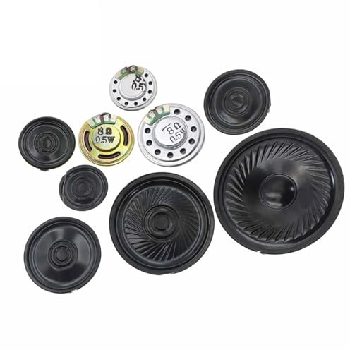 QEJBQKWU Små högtalare 8 ohm 0,5 W 20/23/28/30/40/50 mm 2 cm 3 cm 4 cm 5 cm, 8R 0,5 W ljudförstärkare för dörrklocka, 2 st (30 mm)