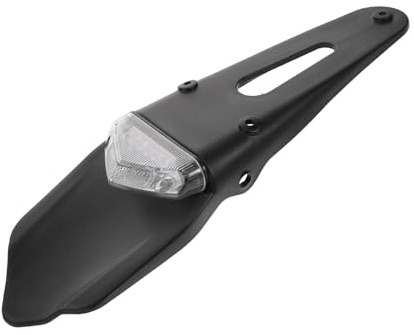 HORIALENCE Feu Arrière Triangulaire LED pour Moto Tout-, Éclairage Puissant Multifonctionnel, Plastique Noir, pour Terrains Ruraux et Montagne