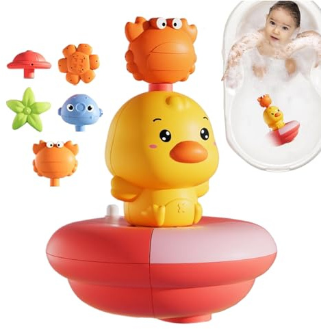 Juguetes de Baño para Niños, Pato Rociador de Baño, Pato Eléctrico Interactivo Divertido Juego de Playa para Niñas y Niños en Casa Ducha Piscina Divertida