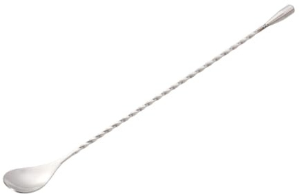 HEALLILY Cuchara Larga de Bar Inoxidable Agitador de Cócteles Retorcido con Mango Herramienta Profesional para Bebidas y Cócteles para Cocteleras y Vasos Reutilizable