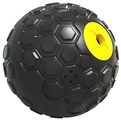 LANYIJINCHENG Balle interactive pour chien, distributeur de nourriture puzzle, alimentation lente avec motif nid d'abeille, lot de 3 couleurs (noir)